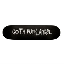 BLACK, GOTH PUNK ANGEL SKATEBOARDS