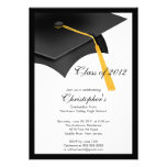 Black Grad Cap Graduation Party Invitation invitations
