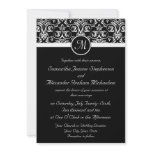 Black Grand Insignia Wedding Invitations