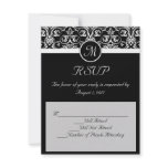 Black Grand Insignia Wedding Matching RSVP