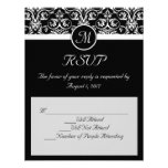 Black Grand Insignia Wedding Matching RSVP Custom Invites
