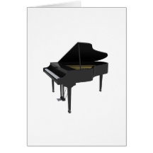 Black Grand Piano: 3D Model: Cards