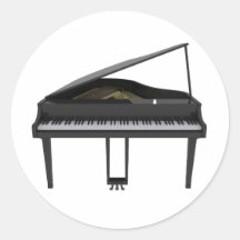 Black Grand Piano: 3D Model: Sticker