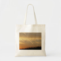 Black Grass Sunset Tote Bags