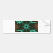 BLACK GREEN HOLE MANDALAS STARGAZE BUMPER STICKERS