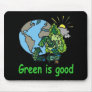 Black "Green is Good" Mousepad