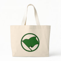 Black Green Purple Flag Plain No Symbol Blank Canvas Bag