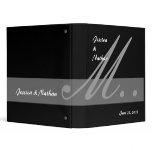 Black & Grey Wedding Monogram Planner Photo Binder