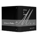 Black & Grey Wedding Monogram Planner Photo Binder