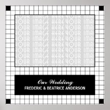 Black Grid Photo Poster