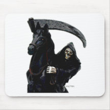 Black Grim Reaper Horseman by Valpyra Mouse Pad