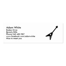 Black guitar business card templates