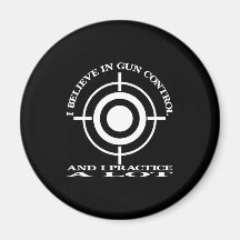 Black Gun Control Practice Lot Refrigerator Magnets