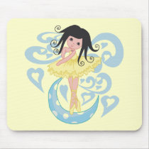 Black Hair Ballerina Tshirts and Gifts Mouse Mat