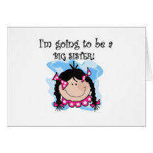 Black Hair Future Big Sister Tshirts and Gifts Greeting Card