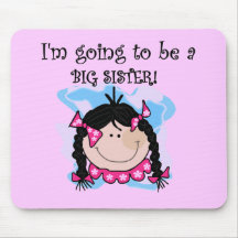 Black Hair Future Big Sister Tshirts and Gifts Mouse Pad