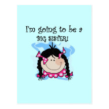Black Hair Future Big Sister Tshirts and Gifts Postcard
