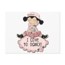 Black Hair Girl Dancer Tshirts and Gifts Post Card