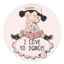Black Hair Girl Dancer Tshirts and Gifts Stickers