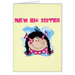 Black Hair New Big Sister  Tshirts and Gifts Card