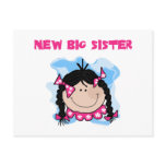 Black Hair New Big Sister  Tshirts and Gifts Postcards
