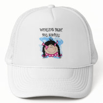 Black Hair World's Best Big Sister Tshirts Mesh Hats
