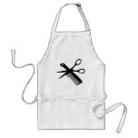 black hairdresser comb scissors apron