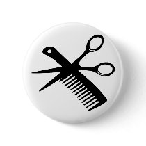 black hairdresser comb scissors pins