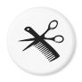 black hairdresser comb scissors refrigerator magnets