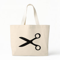 black hairdresser scissors tote bag