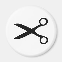 black hairdresser scissors fridge magnets
