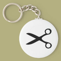 black hairdresser scissors keychains