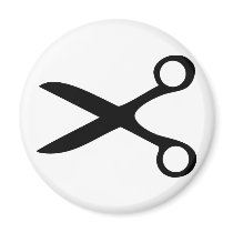 black hairdresser scissors fridge magnets
