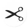 black hairdresser scissors stickers