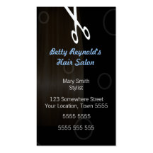 Black Hairdressing Business Card