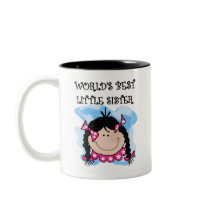 Black Haired Best Little Sister Mugs