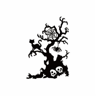 Black Halloween Spooky Tree Photo Cut Outs by rspears01