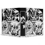 Black Hand with Skull Panel 2 3 Ring Binders