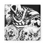 Black Hand with Skull Panel 2 Fridge Magnet