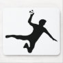 black handball player logo mouse pad