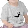 black handball player logo t-shirts
