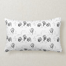 black hands pillow