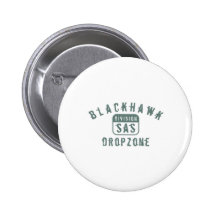 Black Hawk Drop Zone Pinback Buttons
