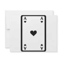 black heart ace icon personalized announcement