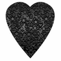 Black Heart. Patterned Heart Design. Photo Sculptures