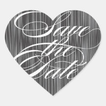 Black Heart  |  Save the Date Envelope Seal Sticker