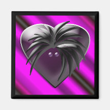 Black Heart w/Rocker Magnet