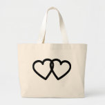 black hearts canvas bag