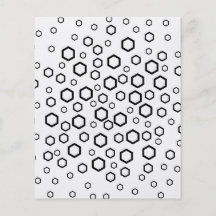 Black Hexagons. Pattern. Personalized Flyer