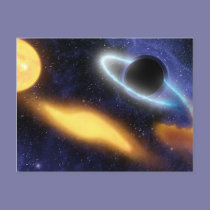 Black Hole and Star postcards